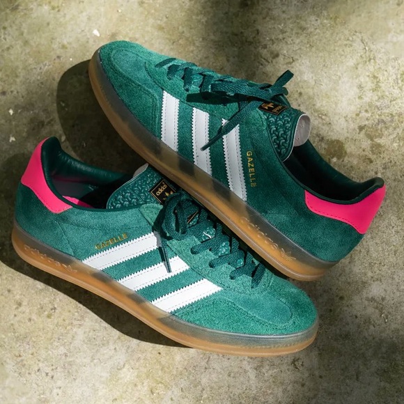 Adidas gazelle collegiate green lucid pink - Picture 6 of 16